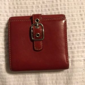 Small red coach wallet